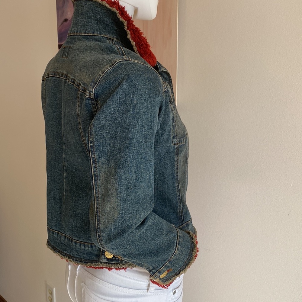 VERSACE jeans jacket Womens size,2/4, Kids 10 EU 140 streach - Picture 6 of 10